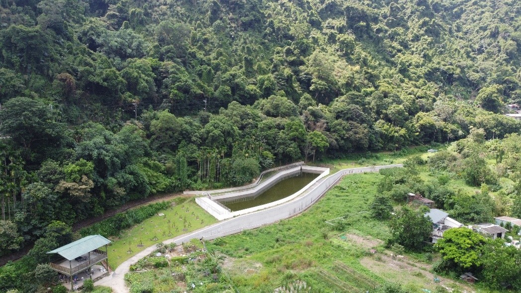 蓄水農塘空拍風景